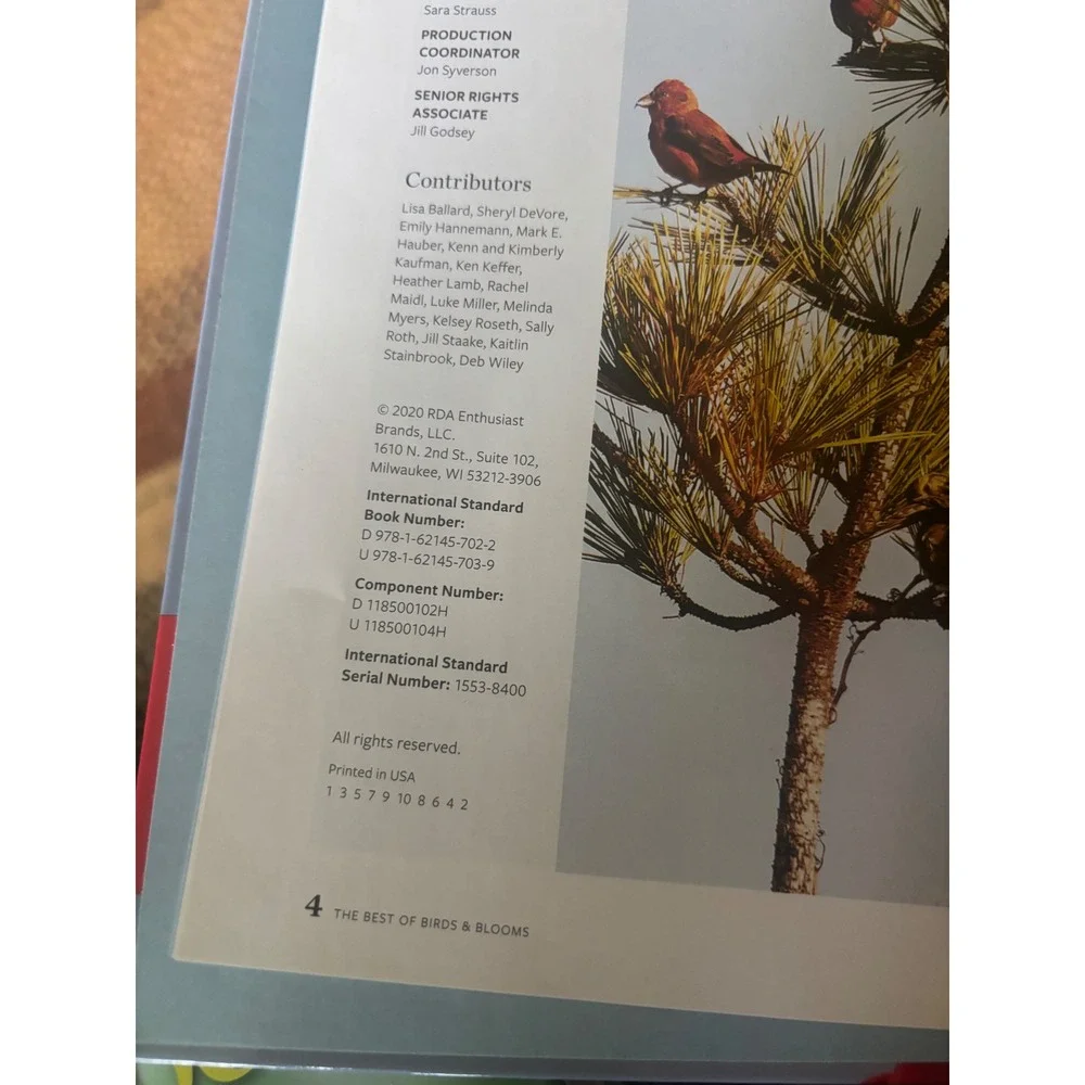The Best of Birds & Blooms Hardcover Book 2020 Nature Gardening Photography